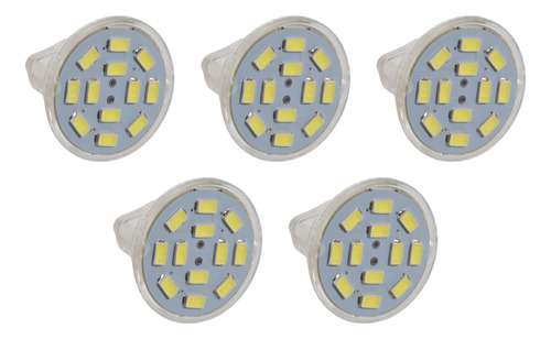 5 Focos Led Gu4 (mr11) De 6 W Mr11 12 Smd 5730 570 Lm 12 V,