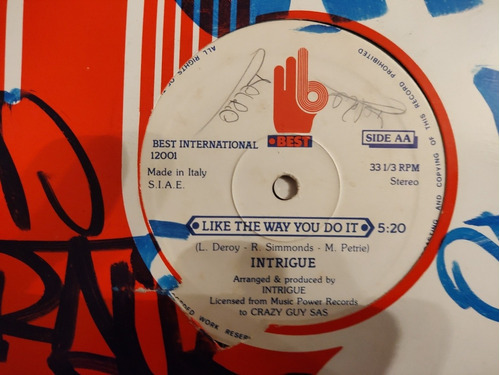 Vinilo Lp  Intrigue  -like The Way You Do It (xx345