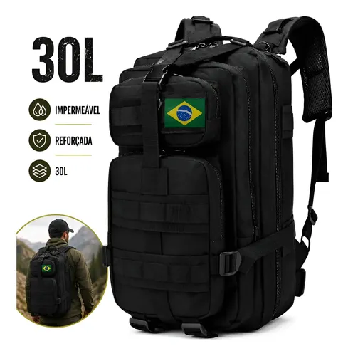 Mochila Tática Militar Impermeável 30 Litros Super Reforçada