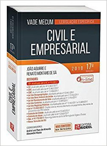 Vade Mecum Civil E Empresarial, De João Aguirre. Editora Rideel Oab, Capa Mole Em Português