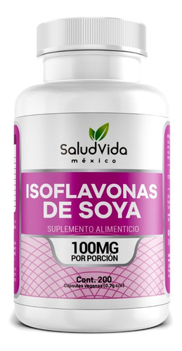 Saludvida Isoflavonas Soya 100mg Aguaje Y Linaza 200caps Sfn