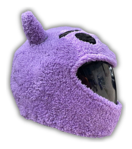 Funda Ajustable Moto Casco Dibalo Morado Peluche