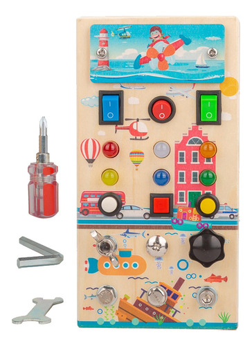 Tablero De Actividades Con Panel De Control De Madera Para