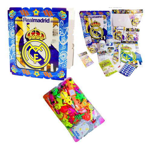 Kit Decoración Piñata Relleno Fiesta Real Madrid X36 +regalo