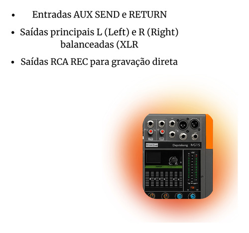 Kit Som Ativa Passiva Saga 15 Mesa 16 Canais 256 Fx Dsp