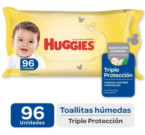 Pack X 3 Unid Toallas Humedas  Clasico Y Cotidian Huggies