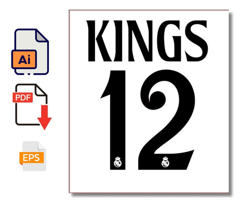 Tipografía Real Madrid Font Vector 24/25