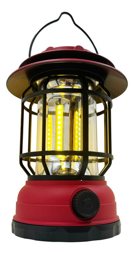 Farol Camping Recargable Usb Panel Solar Luz Regulable 