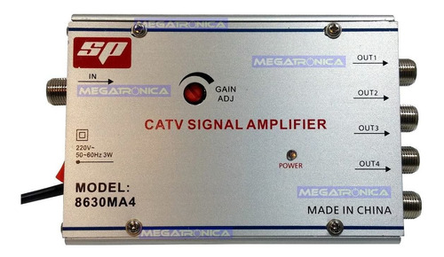 Amplificador Repartidor Tv Cable 4 Salidas Sp 8630 C/regulac