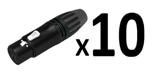 10 Conectores Xlr Hembra Seetronic Mc3fxx-b / Abregoaudio