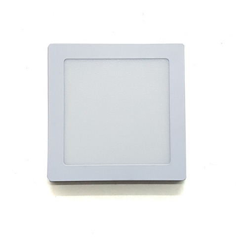 Plafón Panel Luz Blanca Led Cuadrado Externo 18w 22cm