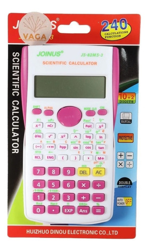Calculadora Cientifica Escolar 240 Funciones Portatil Color Rosa