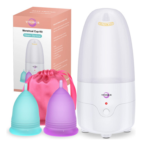 Ytyomur Esterilizador De Vapor De Taza Menstrual Con 2 Tazas