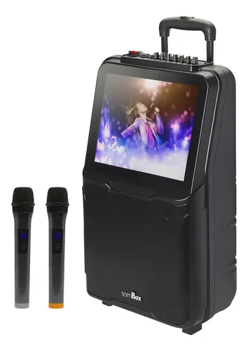 Caixa de Som Portátil Bluetooth SomBox D-XK101 100W Com Microfones