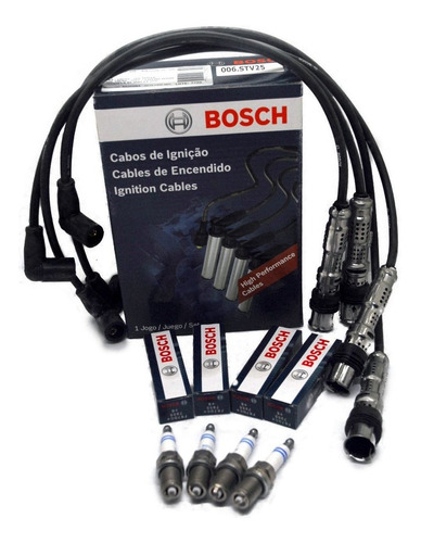 Imagen 4 de 8 de Kit Cables Bosch + Bujias Bosch Vw Gol Trend / Suran / Fox