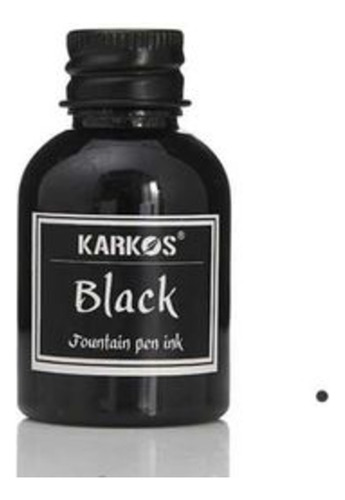 Tinta Para Pluma Fuente Marca Karkos 30 M Color Negro