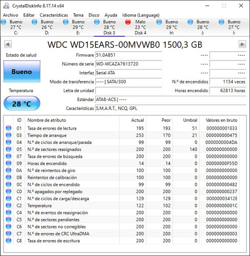 Disco Rigido Western Digital 1.5tb Wd15ears-00mvwb0