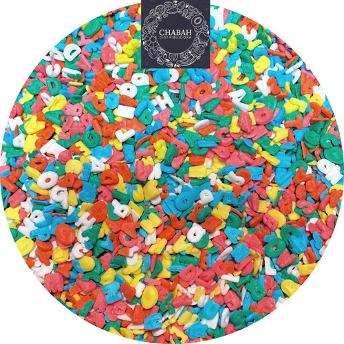 Mostacilla Sprinkles Abecedario Alfabeto 250 Grs.