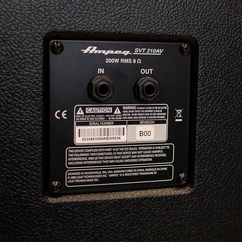 Bafle Caja Ampeg Classic Svt-210av 2x10 Color Negro