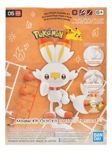 Pokemon Hobby Kit De Modelo Quick Scorbunny 05 Bandai