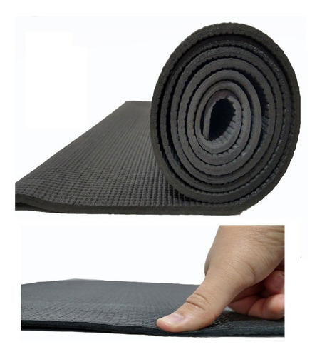 Imagen 3 de 7 de Colchoneta Enrollable Negra (mat) Ultraliviana Meiso Yoga