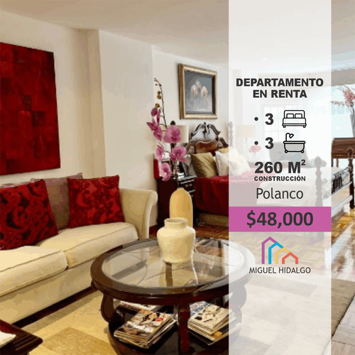 Departamento Amueblado Ubicado En El Corazón De Polanco