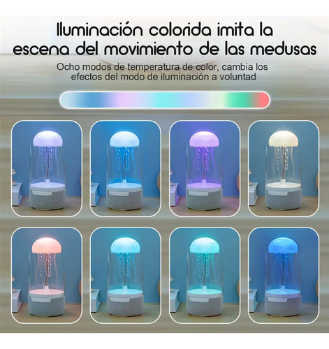Para Lámpara De Medusa De 7 Colores Con Altavoz Bluetooth