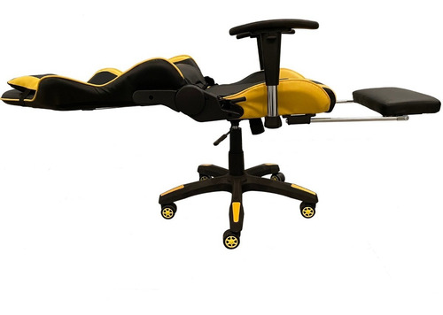 Silla Pc Gamer 06 Amarilla 2 Almohadones/apoyapies 6 Cuotas