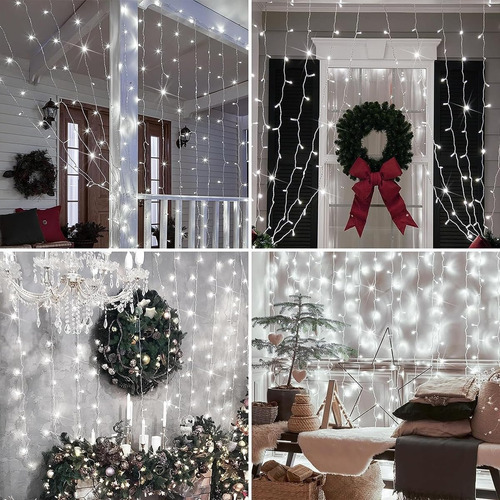 Serie Luces 20 Metros Para Decoracion Jardin Aniversario Luces Interconectables Blanco Frío