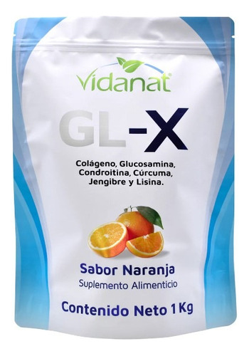 Suplemento Alimenticio Colageno Vidanat Gl-x Naranja 1kg
