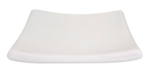 Plato Oriental De Ceramica Blanco 14 X 14 Cm