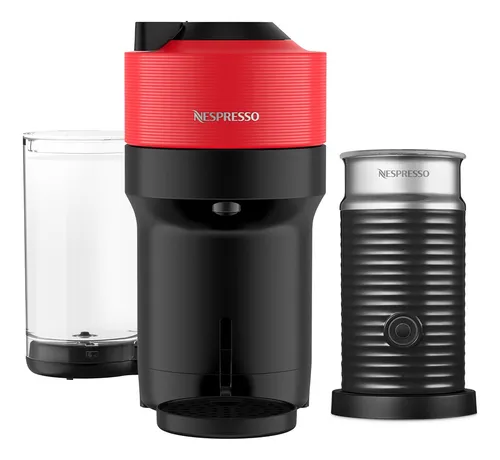Nespresso Vertuo Pop Rojo Con Espumador De Leche