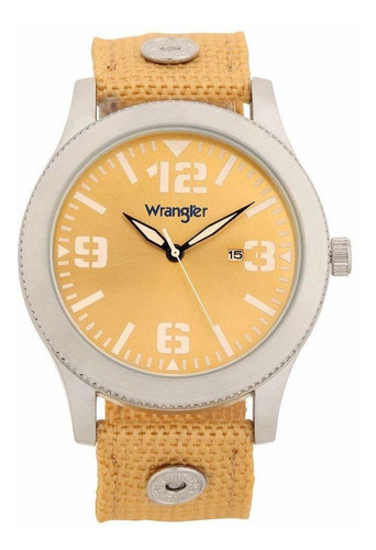 Reloj Hombre Wrangler Wrw1804-5b1 Cuarzo Pulso Amarillo En