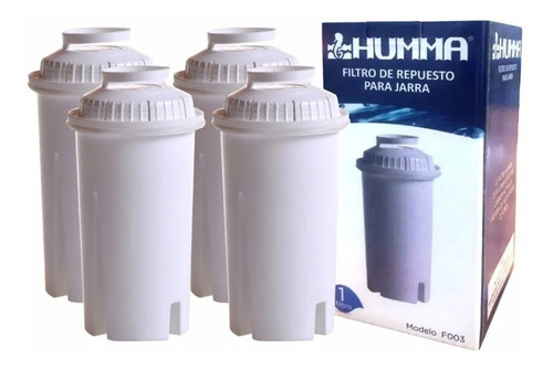 4 ( Cuatro ) Unidades Filtro De Repuesto Original Para Jarra Purificadora De Agua Humma Aprobado Anmat