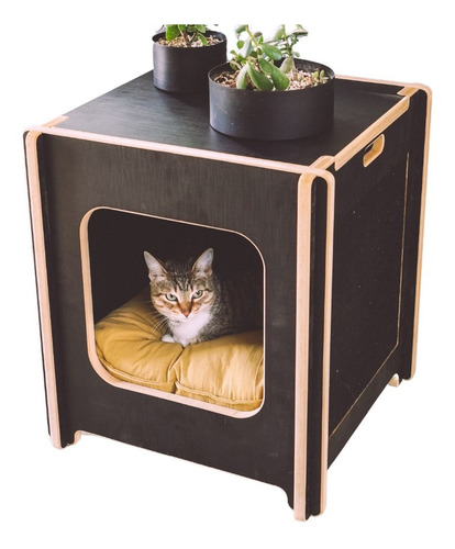 Imagen 1 de 6 de Camita + Rascador Para Gatos / 56x50x50 Mobiliario De Diseño