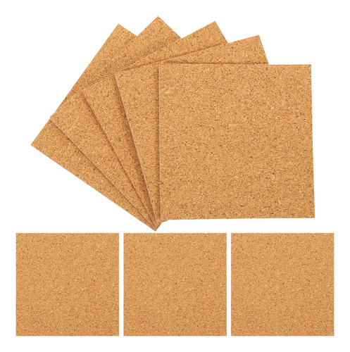 Almohadilla De Corcho Autoadhesiva Rustic Coasters, 80 Unida