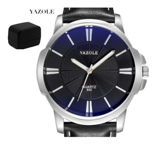 Relógio Yazole Social Masculino Original Couro Legítimo Luxo