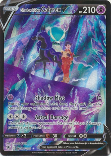 Shadow Rider Calyrex V Tg17/tg30 Ultra Raro Pokemon Tcg