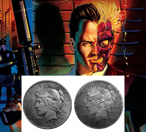 Dos Caras Harvey Dent Moneda Batman | 2 Pz