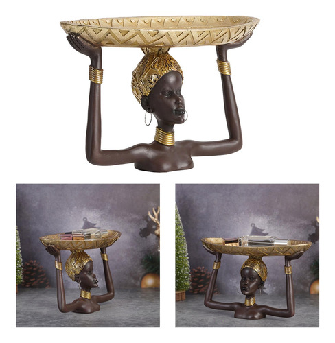 Bandeja De Estatua De Mujer Tribal, Mesa De Resina Humana