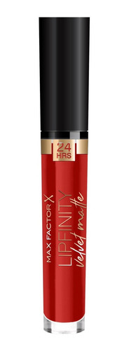 Labial Max Factor Lipfinity Velvet Matte N°025 Red Luxury