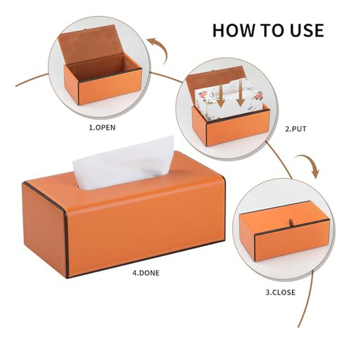 Cubierta De Caja De Pañuelos Rectangular, Soporte De Pañuelo