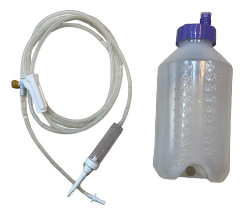 Frasco De Alimentacion Enteral 500ml + Guia Plastimed X 20un