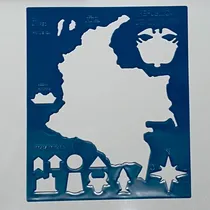 Comprar Plantilla Croquis Mapa De Colombia