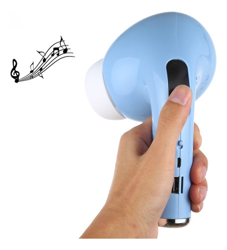 Parlante Bluetooth Con Forma De Auricular Gigante Celeste