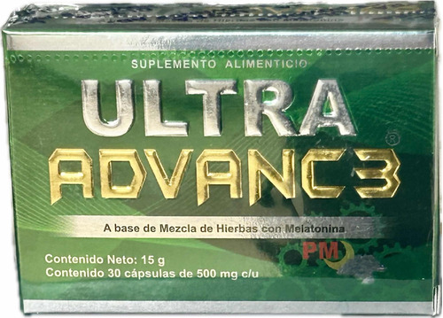 Ultra Advanc3 Verde Pm 30 Caps Original Concilia Sueño