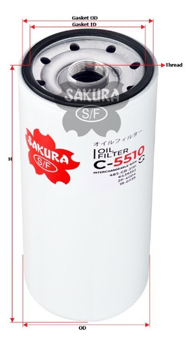 Filtro Aceite Para / Chevrolet Kodiak 7.2 Lts 6 Cil 99 A 09