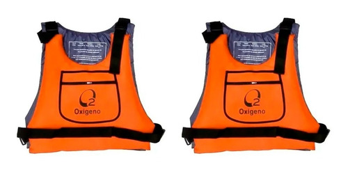 Imagen 3 de 9 de Chaleco Salvavidas Oxigeno Deportivo Kayak Bolsillo X 2unid