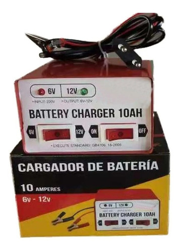 Cargador De Baterias Para Auto Moto 12/6 Volt 10 Amp