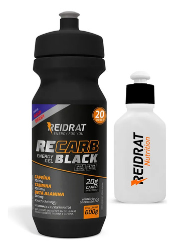 Reidrat Recarb Energy Gel Black Squeeze 600g + Squeese 100ml